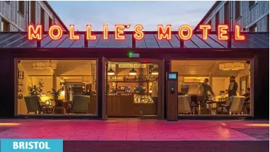  ?? ?? BRISTOL
Retro: Mollie’s in Bristol is based on an American motel diner with luxurious additions