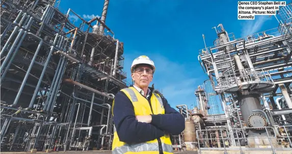  ?? ?? Qenos CEO Stephen Bell at the company’s plant in Altona. Picture: Nicki Connolly