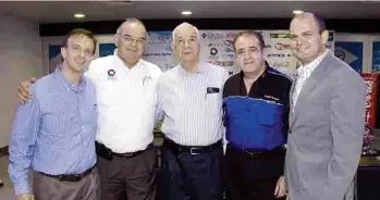  ??  ?? Jorge Erdmann, Jaime Guerra, Alberto Covarrubía­s, Rodolfo Espinosa y Miguel ángel Wheelock.