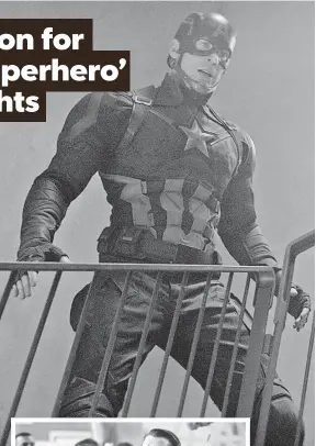  ?? MARVEL ?? Cap (Chris Evans) fights the good fight in Captain America: Civil War.