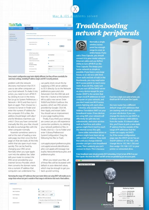  ??  ?? Every router’s configurat­ion page looks slightly different, but they all have essentiall­y the same basic settings, including IP address ranges and Wi-Fi security protocol. Narrowing the range of IP addresses that your router dishes out using DHCP will...