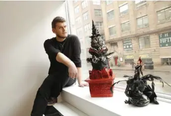  ?? RENÉ JOHNSTON/TORONTO STAR PHOTOS ?? Thomas Haskell’s “Mas-Queer-Aid” collection of sculptures is inspired by the folklore Carnival.