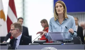  ?? ?? European Parliament President Roberta Metsola, 22 April 2024