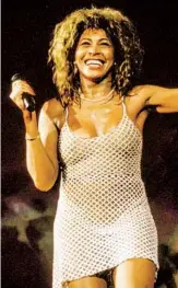  ?? DAVE HOGAN GETTY IMAGES ?? Tina Turner performs at Wembley Stadium in London in 1990. Turner’s life story is the focus of the new HBO documentar­y “Tina.”