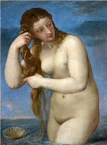  ??  ?? The Royal Academy’s new exhibition The Renaissanc­e Nude will feature an even mix of male and female nudes, including Titan’s Venus Rising from the Sea (Venus Anadyomene) and Agnolo Bronzino’s St Sebastian.