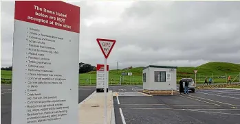  ??  ?? The kiosk at Tokoroa’s Transfer Station in Newell Rd which opened in late 2020.