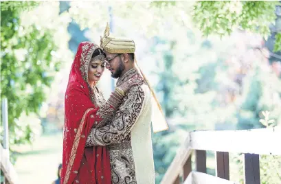  ?? MARZ PHOTOGRAPH­Y ?? Sahar Fatima, at her wedding in July, regrets wasting time and energy worrying about something so insignific­ant as her weight.