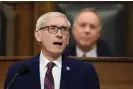  ?? Photograph: Morry Gash/AP ?? If Protasiewi­cz is impeached or resigns, the Wisconsin governor, Tony Evers, a Democrat, would appoint a new justice.