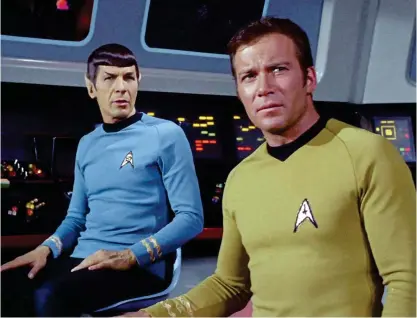  ?? ?? Originals: Star Trek’s Spock, played by Leonard Nimoy, and William Shatner as Captain Kirk