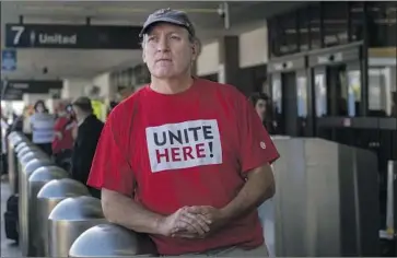  ?? Francine Orr Los Angeles Times ?? “WE WERE feeling relatively positive before the Delta surge,” said Kurt Petersen, co-president of Unite Here Local 11. “But Delta has pulled us back.” By midyear, about half the union’s 30,000 members were back at work.