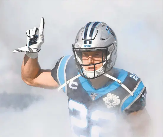  ?? BOB DONNAN/USA TODAY SPORTS ?? Christian McCaffrey will be paid $16 million a year, the highest average for a running back. “It’s going to be a long time until someone surpasses that deal,” says Mike Tannebaum, a former GM and current analyst.