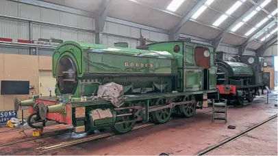  ?? TANFIELD RAILWAY TRUST ?? Barclays addlet ank Hardenu nderr estoration­a t the TanfieldR ailway.