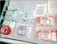  ?? Keith Bryant/The Weekly Vista ?? Among the numerous tools inside the police department’s evidence van are field drug test kits.