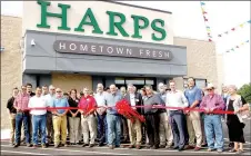  ?? FILE PHOTO ?? Harps opened a new store in Lincoln in 2017. The ribbon cutting drew a large crowd from the Chamber, store employees, the community, city officials and customers.