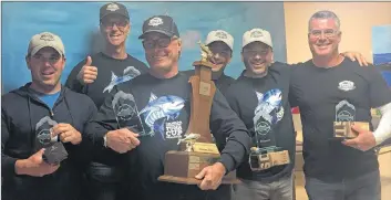  ?? SUBMITTED PHOTO ?? Team C Lions from Granby, Que., are the Tuna Cup 2018 Champions. Capt. Ernie MacPhee and mate Steve MacPhee of Ernie’s Charter Fishing, on board the vessel Lefthander, crewed for winning team members Martin Nadeau, Mario Pelletier, Richard Naud and David Dupont.