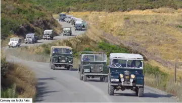  ??  ?? Convoy on Jacks Pass.