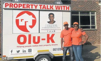  ??  ?? Olu Khonjwayo uses her Property Talk with Olu K platform to educate and empower stokvels members on how to purchase property. With her assistant Mpho Maphosa