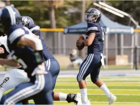  ?? Ernie Abrea / MaxPreps ?? Co-Metro Player of the Year Michael Ingrassia, Marin Catholic’s quarterbac­k, accounted for 49 TDs and helped the Wildcats win the 4-A state championsh­ip.