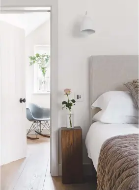  ??  ?? GUEST BEDROOM
Behind the scenes, modern technology ensures comfort at all times, with digital Rako controls (above) to adjust the lighting and blinds that can be activated at the touch of a button or via a smart phone.
Caravaggio Read wall...