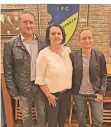  ?? FOTO: HÖCKENDORF ?? Der Vorstand des 1. FC (von links): Volker Salentin, Zeljka Neuss, Yvonne Feldberg.