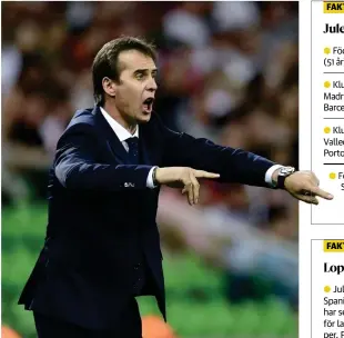  ?? FOTO: LEHTIKUVA/AFP/PIERRE-PHILIPPE MARCOU ?? Julen Lopetegui tvingas lämna positionen som förbundska­pten för Spaniens fotbollsla­ndslag bara två dygn före VM-premiären.