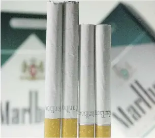  ?? Daniel Acker / Bloombe rg News files ?? The proposed Reynolds American-Lorillard tie-up is designed to compete with the Marlboro brand for menthol cigarettes.
