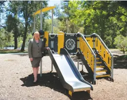  ??  ?? Mayor Byrne pictured at the upgarded playground