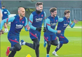  ?? FOTO: FCB ?? Piqué y Sergi Roberto recibieron el alta médica el pasado fin de semana