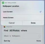  ??  ?? A simple shortcut can let you turn Dark Mode on or off and change your wallpaper, for either your Home Screen, Lock Screen, or both.