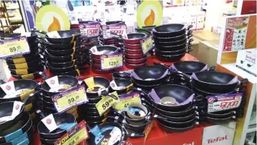  ??  ?? Photo shows the Tefal range of cookware at special promotiona­l prices.