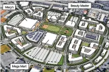  ?? COURTESY ?? The Gwinnett Place Mall site revitaliza­tion team recently completed a redevelopm­ent concept featuring seven residentia­l villages and less retail and office space than previous drafts.