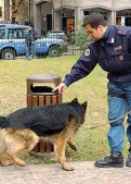  ??  ?? Polizia ai giardini di Sant’Andrea