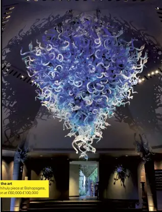  ??  ?? State of the art
A Dale Chihuly piece at Bishopsgat­e, for auction at £60,000-£100,000