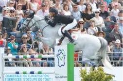  ??  ?? Belgium’s Jérôme Guery scores a second consecutiv­e 1.55m win — having claimed the same class last year — this time on Papillon Z
