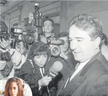  ?? ?? ฀Bernardo Pantoja sale del juzgado en 1996 ฀Anabel Pantoja, a la llegada al tanatorio ฀Isabel y Bernardo Pantoja, con su padre Juan ฀Bernardo y su segunda esposa, Junco