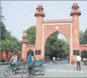  ?? HT FILE ?? The Aligarh Muslim University has also barred unauthoris­ed people from entering its halls.