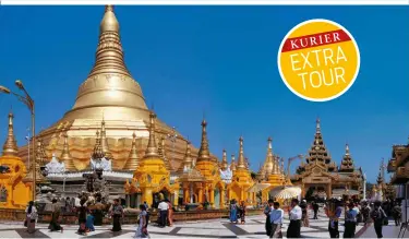  ??  ?? Die goldene Shwedagon-Pagode in Yangon ist bis heute der wichtigste Sakralbau Myanmars