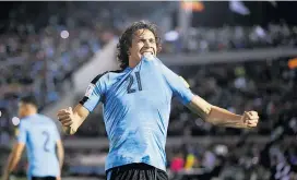  ??  ?? Edinson Cavani (30) spielt und trifft seit 2008 für die Celeste, die Auswahl aus Uruguay, die am Dienstag Österreich prüft.