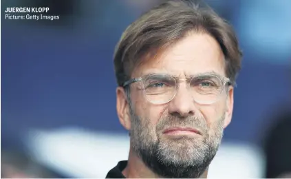  ?? Picture: Getty Images ?? JUERGEN KLOPP