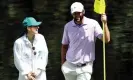  ?? Photograph: Warren Little/Getty Images ?? Scottie Scheffler, Masters winner in 2022, with his sister during the par three contest.