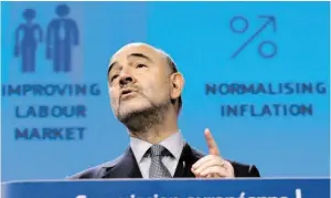  ?? BILD: SN/APA/AFP/EMMANUEL DUNAND ?? Pierre Moscovici versprüht Optimismus.