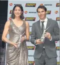  ??  ?? Muguruza y Nadal en la Gala