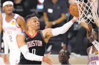  ?? MARK J. TERRILL AP ?? Russell Westbrook is at peace with his trade from Houston to Washington and ready to start playing for the Wizards.