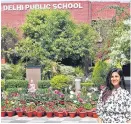  ?? PHOTOS: DHRUV SETHI/HT ?? Nimrat Kaur at the premises of her alma mater, Delhi Public School (Noida)