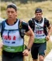  ?? GETTY IMAGES ?? Richie McCaw trails team-mate Rob Nichol during the two-day Coast-toCoast tandem race.