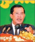  ?? HENG CHIVOAN ?? Prime Minister Hun Sen speaks at an event.