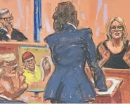  ?? JANE ROSENBERG/REUTERS ?? Stormy Daniels testifies in former President Donald Trump’s criminal trial in New York City on Tuesday.