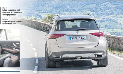  ??  ?? RIGHT Latest suspension tech gives new GLE an edge in driving dynamics.