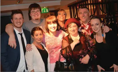  ?? Photo by Neil Dennehy. ?? Members of the ‘Act Up’ drama group pictured after their successful debut showcase in the Abbey Inn on Wednesday night.