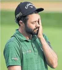  ?? DONALD MIRALLE GETTY IMAGES ?? Adam Hadwin said he “didn’t quite have it like I did the first three days” after watching his lead slip away on Sunday.